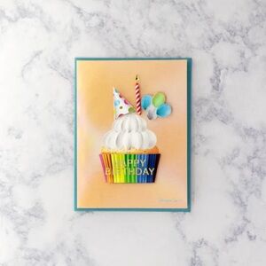🆕Papyrus Rainbow Cupcake Birthday Greeting Card